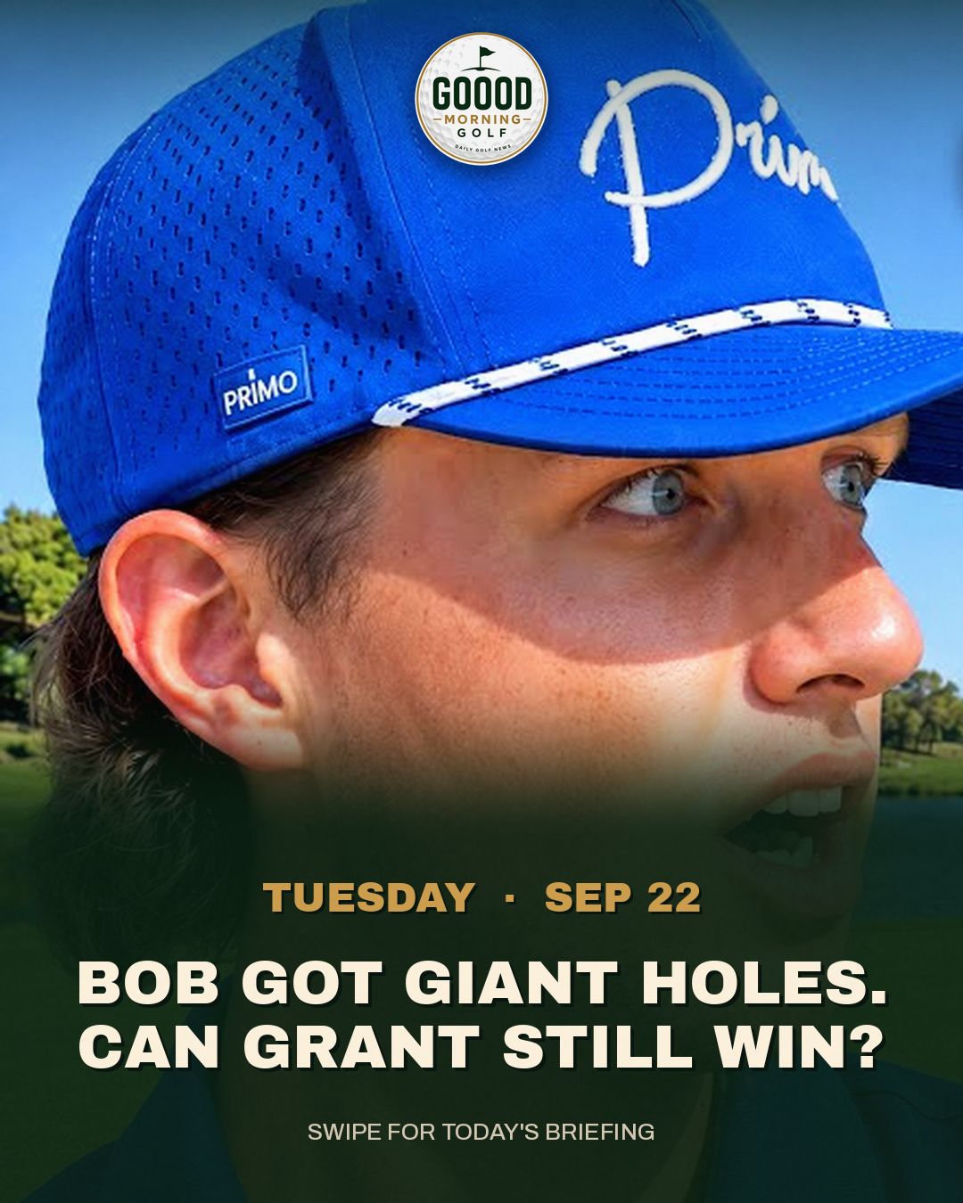 The Instagram cover for this morning: Bob got giant holes. Can Grant still win?