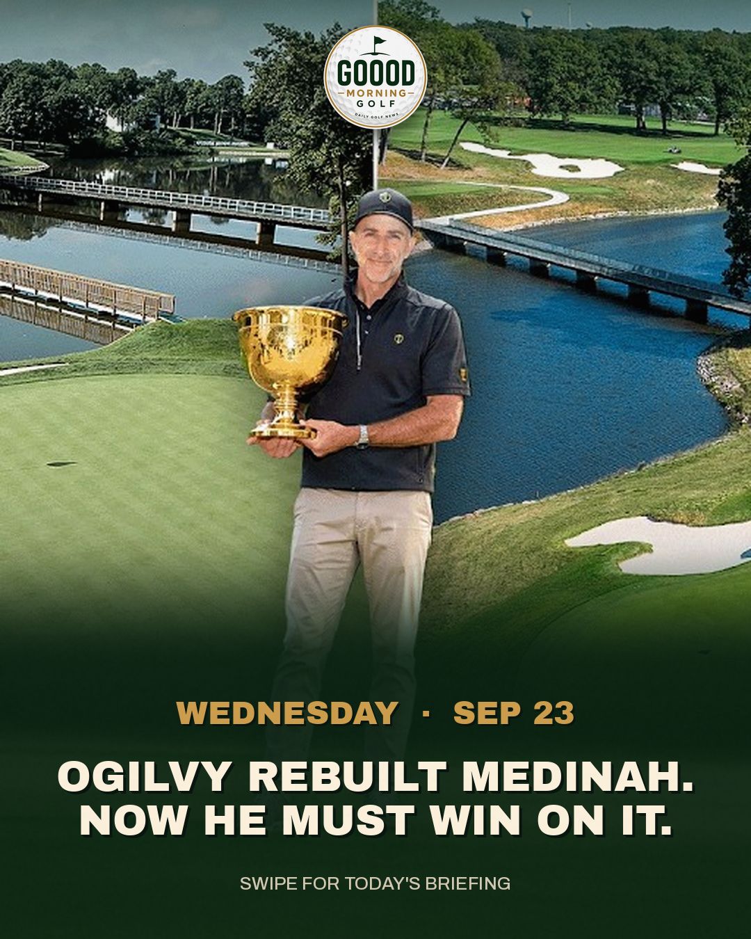 The Instagram cover for this morning: Ogilvy rebuilt Medinah. Now he must win on it.