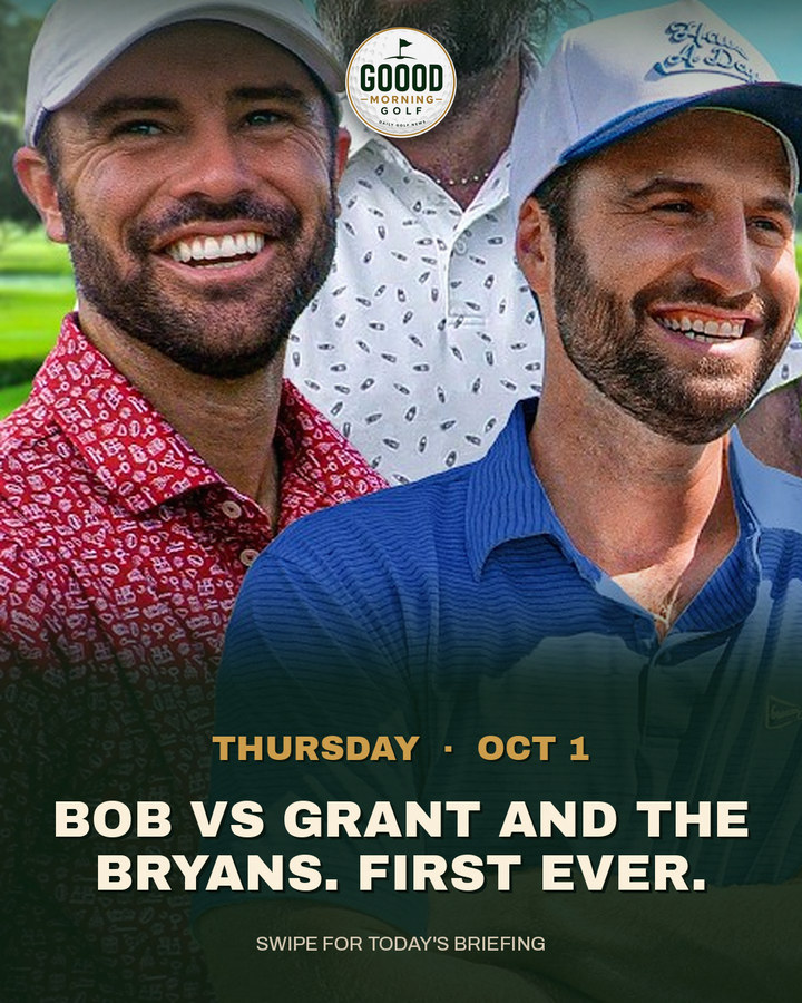 This morning's Instagram cover: Bob vs Grant and the Bryans. First ever.