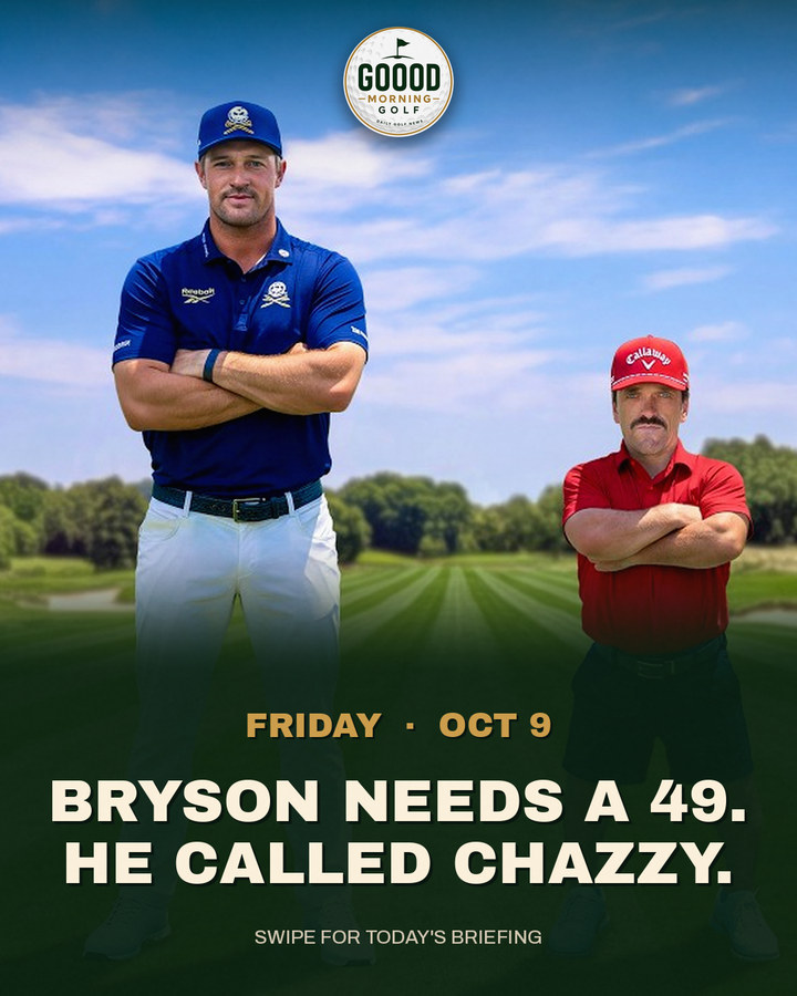 This morning's Instagram cover: Bryson needs a 49. He called Chazzy.