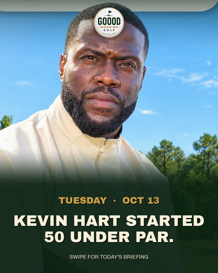 This morning's Instagram cover: Kevin Hart started 50 under par.