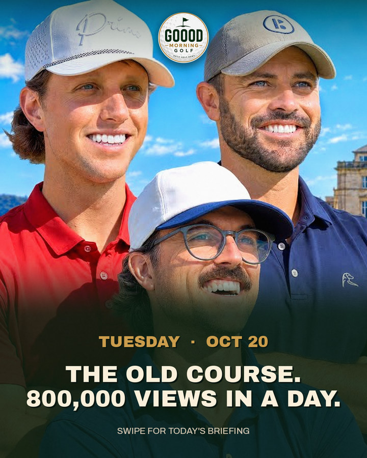 This morning's Instagram cover: The Old Course. 800,000 views in a day.